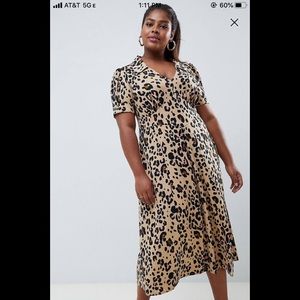 ASOS Leopard Print Midi Dress US 22